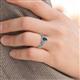 3 - Susan Prima London Blue Topaz and Diamond Halo Engagement Ring 