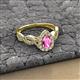3 - Susan Prima Pink Sapphire and Diamond Halo Engagement Ring 