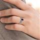 3 - Susan Prima Red Garnet and Diamond Halo Engagement Ring 