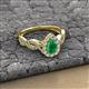 3 - Susan Prima Emerald and Diamond Halo Engagement Ring 
