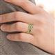 3 - Susan Prima Peridot and Diamond Halo Bridal Set Ring 