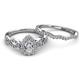 5 - Susan Prima Diamond Halo Bridal Set Ring 