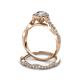 6 - Susan Prima Diamond Halo Bridal Set Ring 