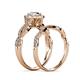 7 - Susan Prima Diamond Halo Bridal Set Ring 