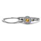 1 - Iliana Prima Citrine and Diamond Halo Bridal Set Ring 