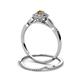 5 - Iliana Prima Citrine and Diamond Halo Bridal Set Ring 