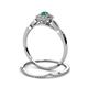 5 - Iliana Prima Emerald and Diamond Halo Bridal Set Ring 