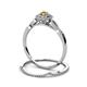 5 - Iliana Prima Yellow Sapphire and Diamond Halo Bridal Set Ring 
