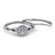4 - Iliana Prima Diamond Halo Bridal Set Ring 