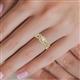2 - Eyana Prima Pink Sapphire and Diamond Double Halo Bridal Set Ring 