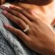 3 - Eyana Prima Pink Tourmaline and Diamond Double Halo Bridal Set Ring 