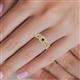 2 - Eyana Prima Red Garnet and Diamond Double Halo Bridal Set Ring 