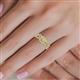 2 - Eyana Prima Yellow and White Diamond Double Halo Bridal Set Ring 
