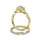 5 - Eyana Prima Aquamarine and Diamond Double Halo Bridal Set Ring 
