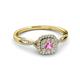 2 - Yesenia Prima Pink Sapphire and Diamond Halo Engagement Ring 