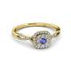 2 - Yesenia Prima Tanzanite and Diamond Halo Engagement Ring 