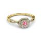 2 - Yesenia Prima Pink Tourmaline and Diamond Halo Engagement Ring 
