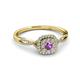 2 - Yesenia Prima Amethyst and Diamond Halo Engagement Ring 