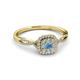 2 - Yesenia Prima Blue Topaz and Diamond Halo Engagement Ring 