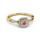 2 - Yesenia Prima Rhodolite Garnet and Diamond Halo Engagement Ring 