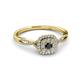 2 - Yesenia Prima Black and White Diamond Halo Engagement Ring 