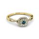 2 - Yesenia Prima London Blue Topaz and Diamond Halo Engagement Ring 