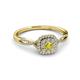 2 - Yesenia Prima Yellow and White Diamond Halo Engagement Ring 