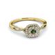 2 - Yesenia Prima Diamond and Lab Created Alexandrite Halo Engagement Ring 
