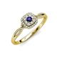 3 - Yesenia Prima Blue Sapphire and Diamond Halo Engagement Ring 