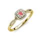 3 - Yesenia Prima Pink Tourmaline and Diamond Halo Engagement Ring 