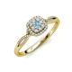 3 - Yesenia Prima Blue Topaz and Diamond Halo Engagement Ring 