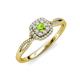 3 - Yesenia Prima Peridot and Diamond Halo Engagement Ring 