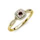 3 - Yesenia Prima Red Garnet and Diamond Halo Engagement Ring 