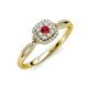 3 - Yesenia Prima Ruby and Diamond Halo Engagement Ring 