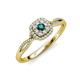 3 - Yesenia Prima London Blue Topaz and Diamond Halo Engagement Ring 