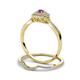 5 - Yesenia Prima Amethyst and Diamond Halo Bridal Set Ring 