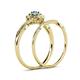 6 - Yesenia Prima Blue Topaz and Diamond Halo Bridal Set Ring 