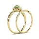 6 - Yesenia Prima Peridot and Diamond Halo Bridal Set Ring 