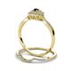 5 - Yesenia Prima Black and White Diamond Halo Bridal Set Ring 