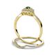 5 - Yesenia Prima Diamond and Lab Created Alexandrite Halo Bridal Set Ring 
