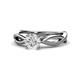 1 - Senara Desire 1.00 ct IGI Certified Lab Grown Diamond Round (6.50 mm) Solitaire Engagement Ring 