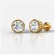 Carys 2.00 ctw (6.50 mm) IGI Certified Round Lab Grown Diamond Bezel Set Solitaire Stud Earrings 