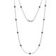 1 - Asta (11 Stn/3.4mm) Blue Diamond on Cable Necklace 