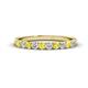 1 - Emlynn 2.70 mm Yellow Sapphire and Diamond 10 Stone Wedding Band 