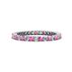 1 - Tiffany 2.00 mm Pink Sapphire and Lab Grown Diamond Eternity Band 