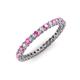 3 - Tiffany 2.00 mm Pink Sapphire and Lab Grown Diamond Eternity Band 