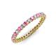 3 - Tiffany 2.00 mm Pink Sapphire and Lab Grown Diamond Eternity Band 
