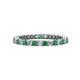 1 - Tiffany 2.00 mm Emerald and Lab Grown Diamond Eternity Band 