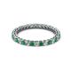 2 - Tiffany 2.00 mm Emerald and Lab Grown Diamond Eternity Band 