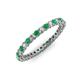 3 - Tiffany 2.00 mm Emerald and Lab Grown Diamond Eternity Band 
